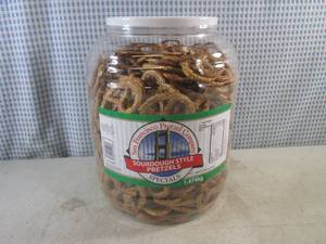 lot 357 image: (C-1) Large Container of Sourdough Style Pretzels 1.474kg Best by May 2024