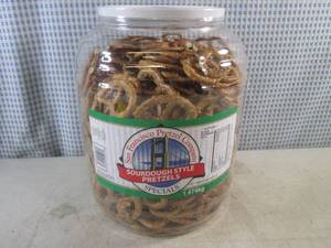 lot 358 image: (C-1) Large Container of Sourdough Style Pretzels 1.474kg Best by May 2024