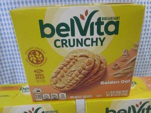 lot 375 image: (B-1) 3 Boxes Belvita Crunchy Golden Oat Breakfast Biscuits Past Date