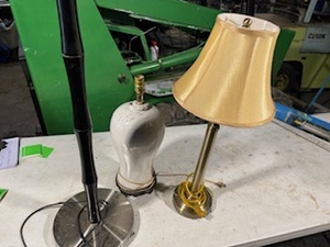 lot 32 image: Three Vintage Lamps