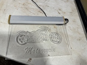 lot 42 image: Light up Motorcycle Sign