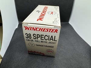 lot 79 image: Winchester 38 Special Full Metal Jacket Ammunition. One Box. 100 Round Value Pack.