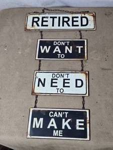 lot 28 image: Distressed Retired Sign - Hanging Height 32