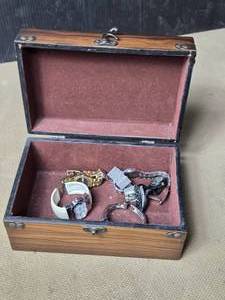 lot 101 image: Wooden Box with Womens Watches
