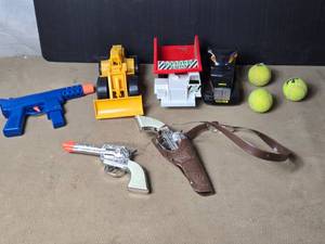 lot 139 image: Plastic Toy Guns, Truck, Loader