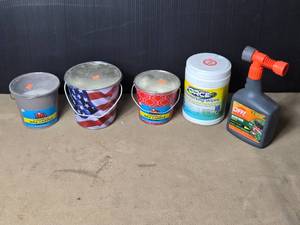 lot 141 image: Tiki Citronella Candles, Yard Bug Spray