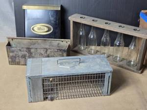 lot 152 image: Mailboxes, Bottle Display, Small Live Trap