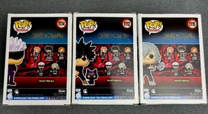 New Funko Pop Lot - Satoru Gojo #1114, Megumi Fushiguro with Divine Dog # 1112, and Mahito #1115