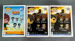 New Funko Pop Lot - Might Guy (Eight Inner Gates) #824, Eren Jaeger #1165, and Bertholdt Hoover #1167