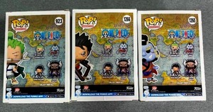 New Funko Pop Lot - Roronoa Zoro #923, Snake-Man Luffy #1266, and Jinbe #1265