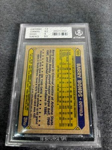 1987 Topps #320 Barry Bonds RC BGS 8 Baseball Card