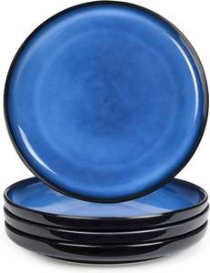 lot 48 image: DANMERS Porcelain Dinner Plates,10 Inch Dishes Set of 4,Blue