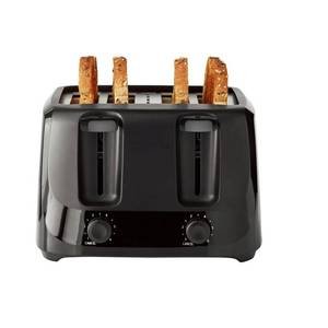 lot 55 image: Mainstays TA5018 4-Slice Toaster black with 6 Shade Settings and Removable Crumb