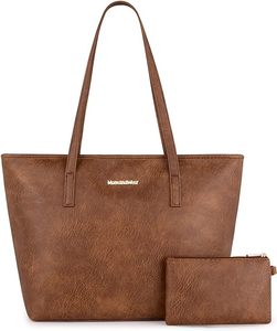 lot 63 image: Montana West Tote Bags Vegan Leather Purses and Handbags for Women Top Handle Ladies Shoulder Bags