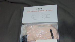 lot 89 image: SAVSVN Heating Castor Oil Pack - Electric Heating Pack Wrap with Organic Cotton Flannel, Reusable Heated Pad, Comfort Sleep Fit, Adjustable Compress Wrap