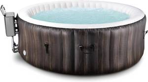 lot 81 image: EVAJOY Inflatable Hot Tub, Portable Inflatable Hot Tub with Built-in LED, Electric Heater Pump, Hot Tub Spa with 140 Air Jets, 4-6 Adults, for Backyard, Garden, Indoor