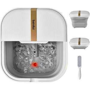 lot 91 image: Beinilai Foot Spa, Collapsible Foot Bath Spa with Heat and Bubble Massage, Feet Soaking Tub with Vibration,2 Massage Rollers, Raised Nodes & Red Light, Pedicure Foot Spa Soak with Foot File (White)
