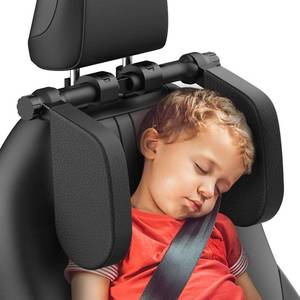 lot 110 image: Yoocaa Car Headrest Pillow, Road Pal Headrest, Adjustable Car Seat Head Neck Support, U  Sleeping  Suitable for Car Seat Headrest with Poles, Black