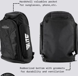 lot 97 image: Elite Sports Technical Fight Wear Convertible Black Training Gear Gym Bag & Backpack