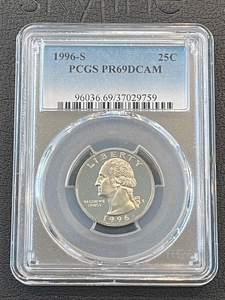 lot 3 image: 1996-S Washington Quarter Proof PCGS PR69 Deep Cameo