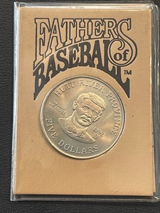 lot 11 image: $5 Dollar Fathers of Baseball Commemorative Coin