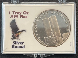 lot 14 image: September 11th .999 Fine Silver Coin