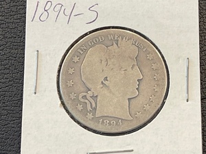 lot 42 image: 1894-S Barber Half Dollar