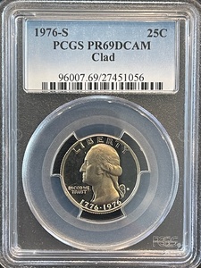 lot 66 image: 1976-S Washington Quarter Proof PCGS PR69 Deep Cameo