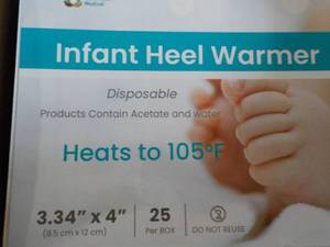 lot 99 image: 4 x 25 each Infant Heel Warmers- can be used for all ages