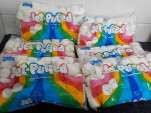 lot 127 image: 6 x 12 oz Bags Jet Puffed Marshmallows past best date but still soft