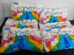 lot 128 image: 6 x 12 oz Bags Jet Puffed Marshmallows past best date but still soft