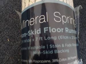 lot 142 image: Mineral Spring Non Skid Floor Runner 2 ft x 7 ft long