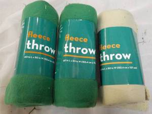 lot 212 image: 3 Fleece Throws...