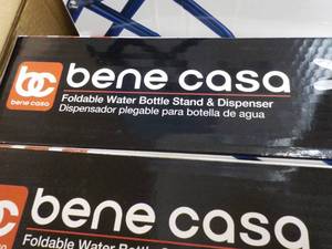 lot 214 image: Lot of 4 Bene Casa Foldable Water Bottle Stand and Dispenser