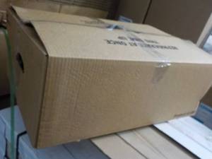 lot 219 image: Boxes Very Sturdy with Handles 23 x 16 x 9- lot of 50