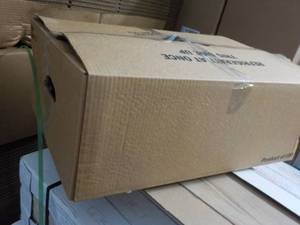 lot 220 image: Boxes Very Sturdy with Handles 23 x 16 x 9- lot of 50