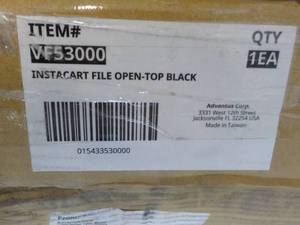 lot 234 image: Insta Cart File Open-top Black - needs assembly 3.94 x 26.1 x 27.91
