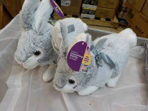 lot 242 image: 2 Stuffed Bunnies...