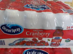 lot 257 image: 24 pack Ocean Spray Cranberry Juice...