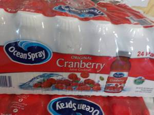 lot 258 image: 24 pack Ocean Spray Cranberry Juice...