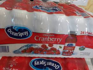 lot 259 image: 24 pack Ocean Spray Cranberry Juice...