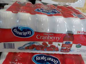 lot 260 image: 24 pack Ocean Spray Cranberry Juice...
