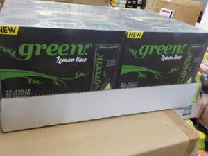 lot 286 image: 4 x 6 packs Green Lemon Lime no sugar no calories, no artificial sweeteners