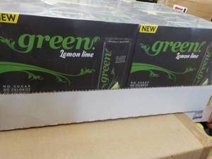 lot 287 image: 4 x 6 packs Green Lemon Lime no sugar no calories, no artificial sweeteners