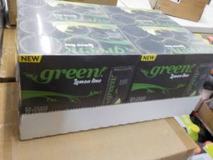 lot 289 image: 4 x 6 packs Green Lemon Lime no sugar no calories, no artificial sweeteners
