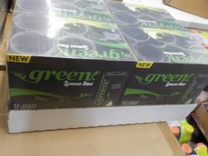 lot 290 image: 4 x 6 packs Green Lemon Lime no sugar no calories, no artificial sweeteners