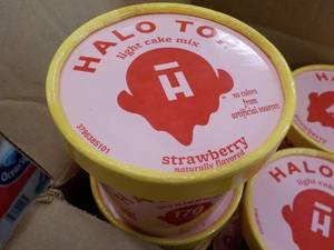 lot 297 image: 12 Halo Top Strawberry Cake Mix - just add Water and Microwave