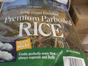 lot 307 image: 50 lb. Bag Premium Parboiled Rice...