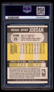 lot 20A image: Michael Jordan 1990 Fleer #26 PSA Graded 8 NM-MT Basketball Card