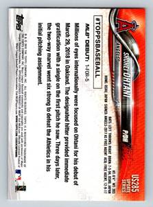 lot 17A image: Shohei Ohtani RC 2018 Topps Update #US285 Rookie Debut Baseball Card